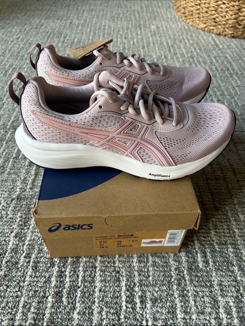 ASICS Women's Gel Contend Watershed Rose/Desert Red 7.5 - Picture 3 of 7